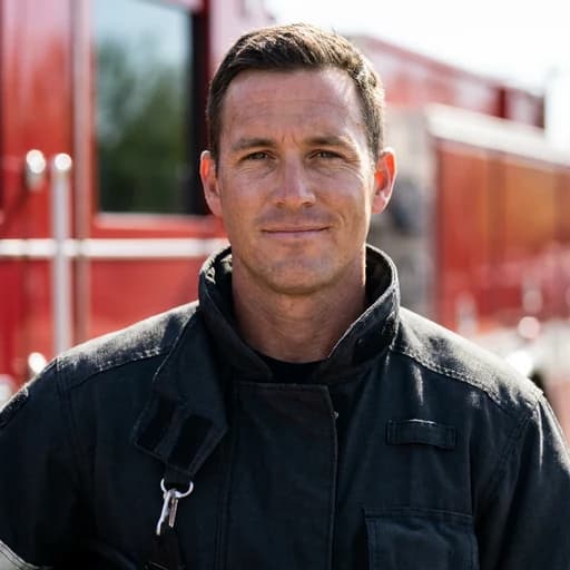 A firefighter in turnout gear